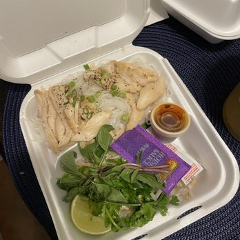 Saigon City Restaurant - P2 Pho ga in carryout container - Vietnamese Near Me - Albuquerque, New Mexico