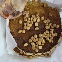 The Anchor - Aziz Pancakes added Peanut Butter Chips and A slice of ham