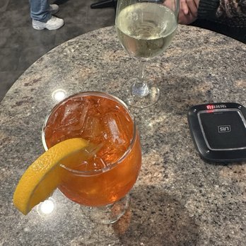 Moonstone Beach Bar & Grill - Aperol spritz and a white wine - Seafood Near Me - Cambria, California Moonstone Beach Bar & Grill - Aperol spritz and a white wine - Seafood Near Me - Cambria, California