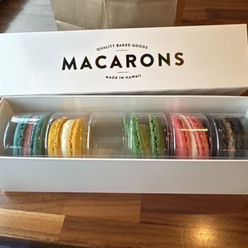 La Tour Cafe - My macaron 6 pack, but they're too good to wait for so I already had one before I could take a photo - Cafes Near Me - Honolulu, Hawaii La Tour Cafe - My macaron 6 pack, but they're too good to wait for so I already had one before I could take a photo - Cafes Near Me - Honolulu, Hawaii