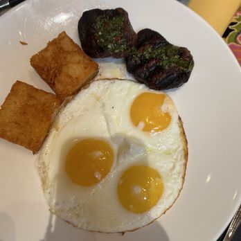 Terrace Pointe Cafe - What is this!! Steak and Eggs for $39 lol!! I'm not a bird lol - New American Near Me - Las Vegas, Nevada