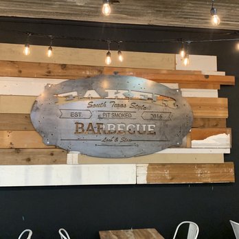 Eaker Barbecue - Beautiful indoor sign. - Barbeque Near Me - Fredricksburg, Texas Eaker Barbecue - Beautiful indoor sign. - Barbeque Near Me - Fredricksburg, Texas