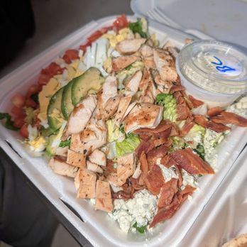 Sandwich Man - Chicken Cobb Salad with Blue cheese dressing on the side - Delis Near Me - Chatsworth, California Sandwich Man - Chicken Cobb Salad with Blue cheese dressing on the side - Delis Near Me - Chatsworth, California
