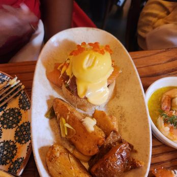 Agora DC - Salmon eggs Benedict - Mediterranean Near Me - Washington, DC, District of Columbia