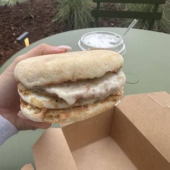 Communal - Maple sausage breakfast sandwich - Cafes Near Me - San Diego, California