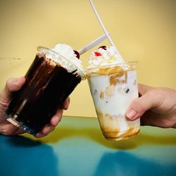Udder Bliss Creamery - Our two sundae's
Fluffed nutter and Death by Chocolate. Both were great.
