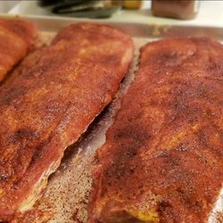 Coach's Roadside BBQ - Ribs being prepped with our homemade seasoning