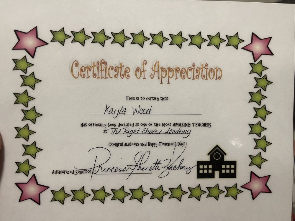 The Right Choice Academy - childcare center in Woodstock, GA