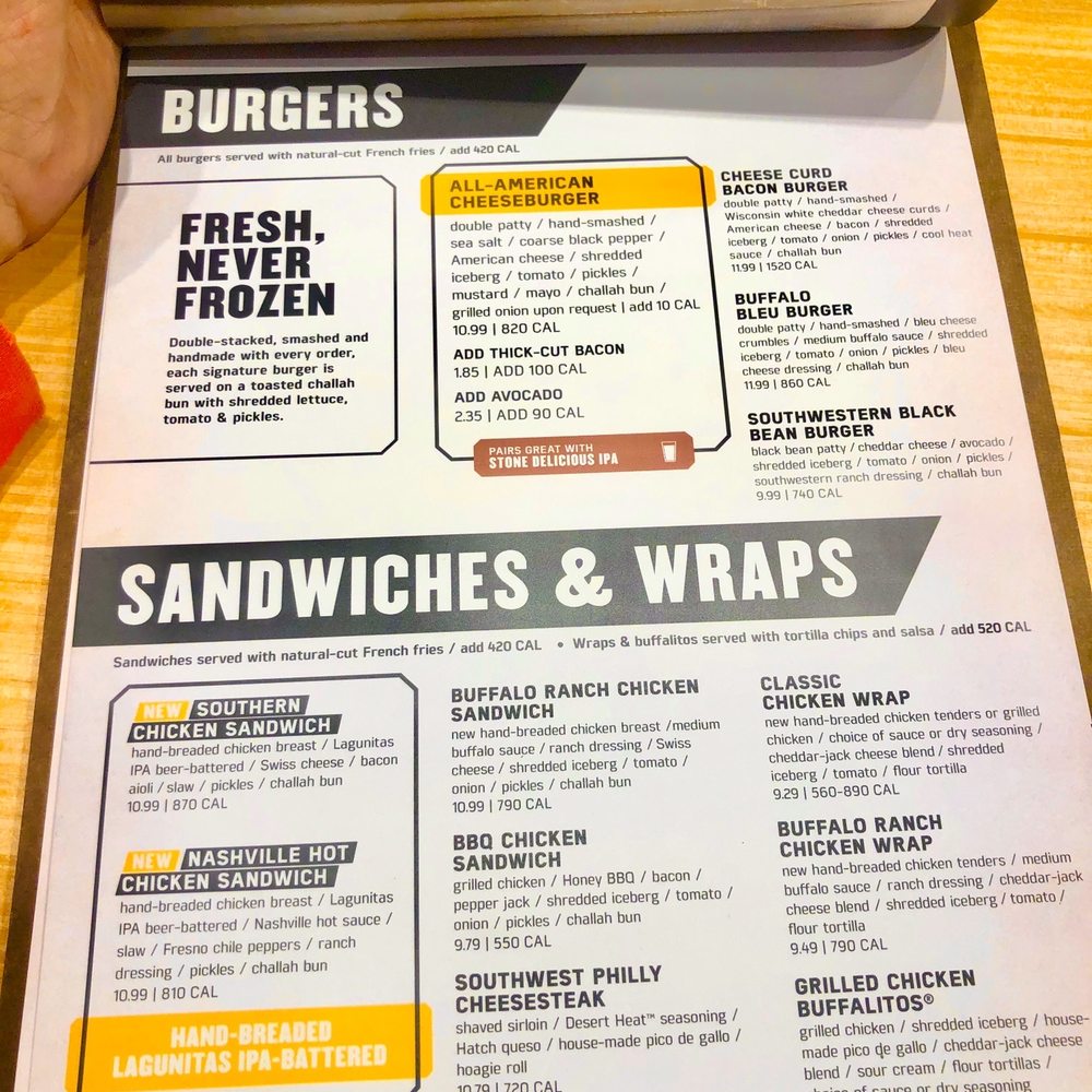 Buffalo Wild Wings - Sandwich menu - American Near Me - Gadsden, Alabama