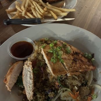 Lost Fox - Quinoa Bowl with Grilled Chicken and Fried Chicken Sandi - Cafes Near Me - Saint Paul, Minnesota Lost Fox - Quinoa Bowl with Grilled Chicken and Fried Chicken Sandi - Cafes Near Me - Saint Paul, Minnesota
