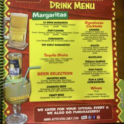Aztec Mexican Grill - Menu