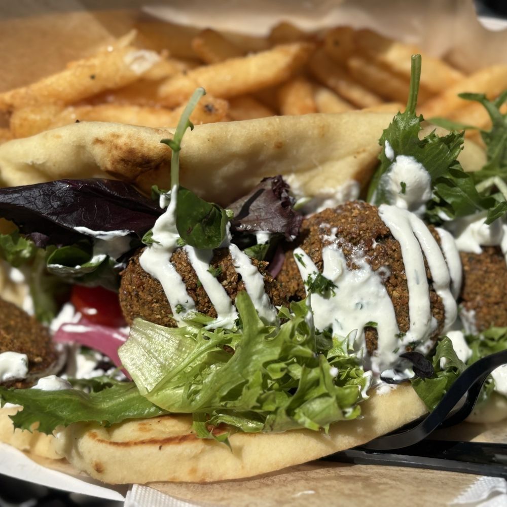 Napkins - Falafel Doner with fries - American Near Me - Hope Mills, North Carolina Napkins - Falafel Doner with fries - American Near Me - Hope Mills, North Carolina