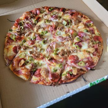 Nonno's - Cheese BYO with pepperoni, sausage, soppressata, onions, olives, and extra mozzarella and raclette cheeses DELISH! - Pizza Near Me - Houston, Texas