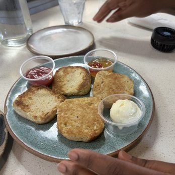 Bearcat Cafe - Biscuits when butter, jam, & pepper jelly. - Breakfast & Brunch Near Me - New Orleans, Louisiana