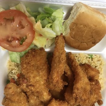 #1 Chicken Rice & Seafood - fried shrimp - Burgers Near Me - Houston, Texas