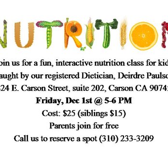 Annette Liu, MD - Our next session is Dec 1st, 2017.  Open to the public. Classes are geared toward the kids to teach them to eat healthy. - Pediatricians Near Me - Carson, California