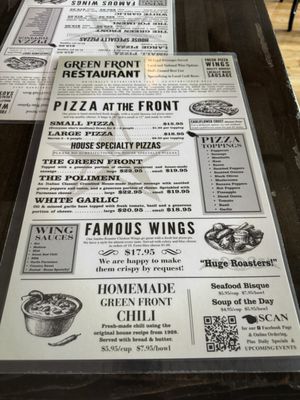 Menu photo 2 Green Front Restaurant Canandaigua, NY
