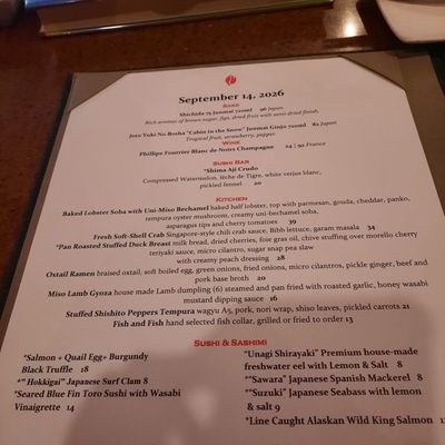 Menu photo 1 Kata Robata Houston, TX