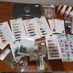 Beauty Headquarters - Aprés gel-X tip, OPI gel, more crystals, chains/links, gummy bear and butterfly decor .... you name it !