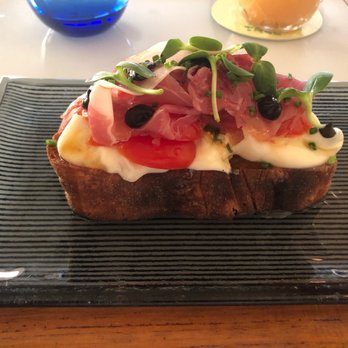 Hau Tree - Burrata toast with prosciutto - Seafood Near Me - Honolulu, Hawaii Hau Tree - Burrata toast with prosciutto - Seafood Near Me - Honolulu, Hawaii