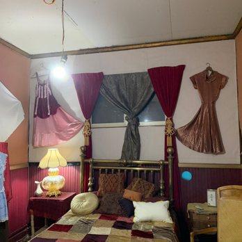 Dumas Brothel - One of the rooms containing clothing and other artifacts - Landmarks & Historical Buildings Near Me - Butte, Montana Dumas Brothel - One of the rooms containing clothing and other artifacts - Landmarks & Historical Buildings Near Me - Butte, Montana