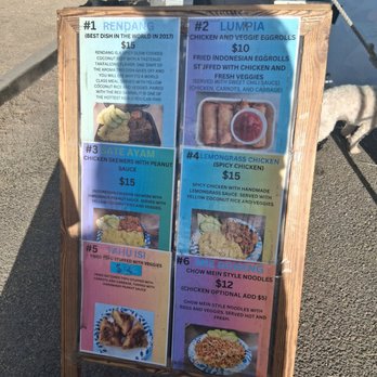 Bali Express - The Bali Express menu board - Food Trucks Near Me - Carson City, Nevada