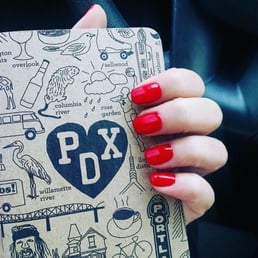 Great red gel manicure! Great red gel manicure!