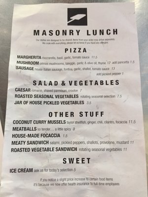 Menu photo 6 The Masonry Seattle, WA