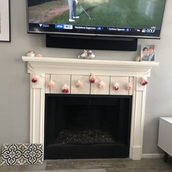 California Wholesale Tile - The before, outdated tile and a small mantel - Building Supplies Near Me - Anaheim, California