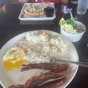 Monica’s Riverview - Hard bacon, cold greasy eggs, bland gravy and a decent biscuit. Cold waffle with hard butter in the back. - Breakfast & Brunch Near Me - Antioch, California Monica’s Riverview - Hard bacon, cold greasy eggs, bland gravy and a decent biscuit. Cold waffle with hard butter in the back. - Breakfast & Brunch Near Me - Antioch, California
