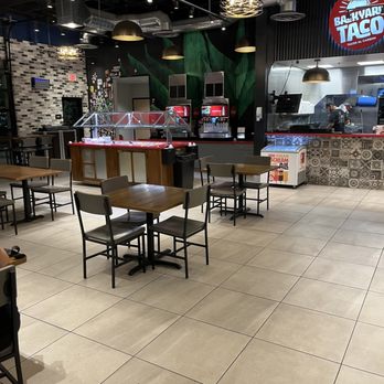 Backyard Taco - Salsa Bar and Sofa Fountain Area - Tacos Near Me - Chandler, Arizona