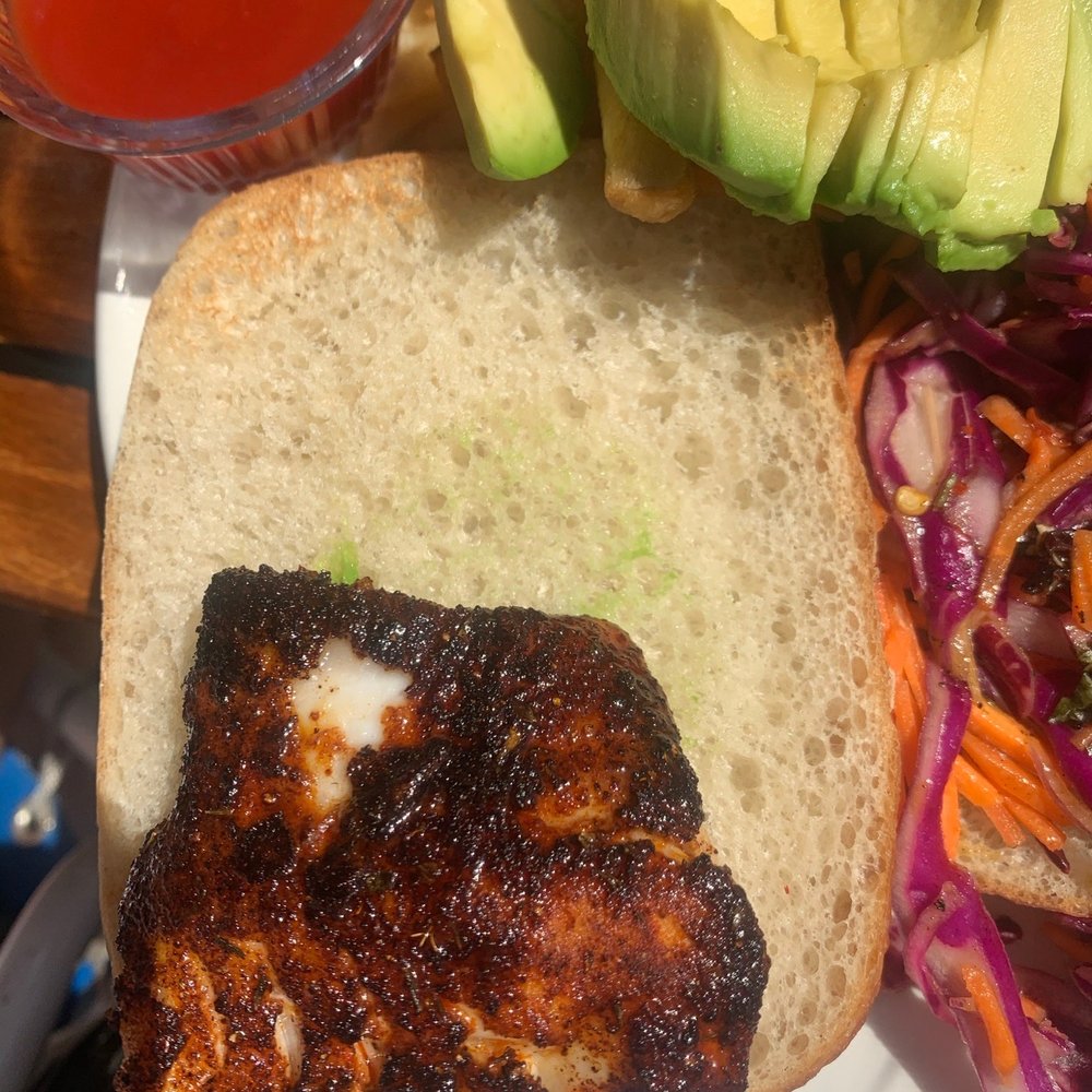 Ray's Café - Size of fish compared to bread and rest of sandwich, is this a joke ? - Seafood Near Me - Seattle, Washington Ray's Café - Size of fish compared to bread and rest of sandwich, is this a joke ? - Seafood Near Me - Seattle, Washington
