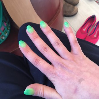 Nail Spa Excel - Ombré powder dip (lighting doesn't so it justice!) - Nail Salons Near Me - Somerville, Massachusetts