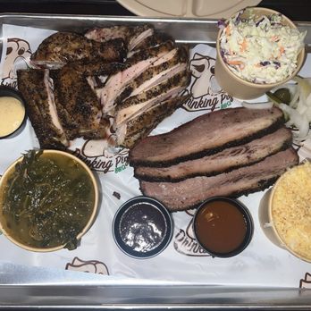 Drinking Pig BBQ - Half Chicken, Coleslaw, Collard Greens, 1/2 lb Brisket, Mac & Cheese - Barbeque Near Me - Miami, Florida Drinking Pig BBQ - Half Chicken, Coleslaw, Collard Greens, 1/2 lb Brisket, Mac & Cheese - Barbeque Near Me - Miami, Florida