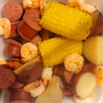 Nancy's Seafood - Low country boil. Garlic butter, seasoning and hot sauce ordered on the side for that personal touch. - Seafood Markets Near Me - Savannah, Georgia Nancy's Seafood - Low country boil. Garlic butter, seasoning and hot sauce ordered on the side for that personal touch. - Seafood Markets Near Me - Savannah, Georgia