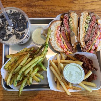 Gotts Roadside - Coffee shake + Oreos, garlic fries, Double Cheeseburger, Chicken Tenders + fries (kids menu) - Burgers Near Me - Napa, California Gotts Roadside - Coffee shake + Oreos, garlic fries, Double Cheeseburger, Chicken Tenders + fries (kids menu) - Burgers Near Me - Napa, California
