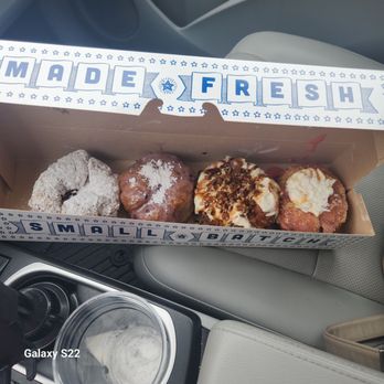 Parlor Doughnuts - Raspberry filled donut, blueberry donut, cheesecake turtle and strawberry! Yummy! - Donuts Near Me - Nashville, Tennessee Parlor Doughnuts - Raspberry filled donut, blueberry donut, cheesecake turtle and strawberry! Yummy! - Donuts Near Me - Nashville, Tennessee