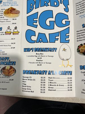 Menu photo 2 Bird's Egg Cafe Palestine, TX
