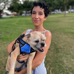 Island Pet Sitting - Owner Nadia with Tyrone