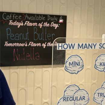 Truly's - Flavor of day an announcement today and tomorrow...good idea to inform me to come back tomorrow - Ice Cream & Frozen Yogurt Near Me - Wellesley, Massachusetts