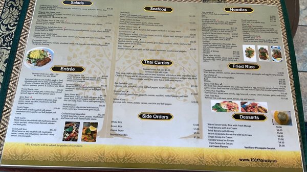 Menu photo 5 101 Thai Way Cloverdale, CA