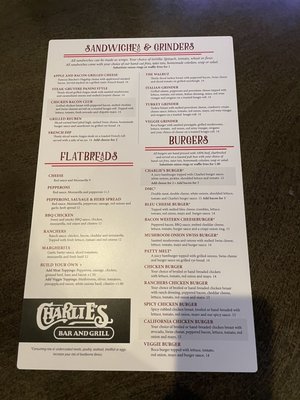 Menu photo 1 Charlie's Bar & Grill Olympia, WA Menu photo 1 Charlie's Bar & Grill Olympia, WA