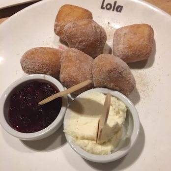 Lola - Regular donuts with fruit jam and mascarpone - Greek Near Me - Seattle, Washington