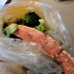 King Crab Legs with the Garlic butter sauce Sides: sausage and broccoli King Crab Legs with the Garlic butter sauce Sides: sausage and broccoli