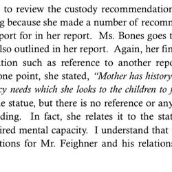 Victoria M Bones - Professional report evaluating Victoria Bones report.