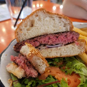 TrailSide Tap - Just A Burger - supposedly medium well. - Bars Near Me - Ankeny, Iowa
