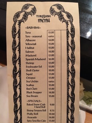 Menu photo 8 Teru Sushi Studio City, CA