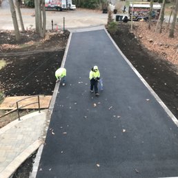 70' driveway with borders and 5'apron. 70' driveway with borders and 5'apron.