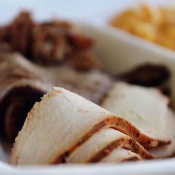 The BBQ Shack - Sampler--Turkey ($7.99--3 different meats, 2 sides and cornbread) - Barbeque Near Me - Chesapeake, Virginia
