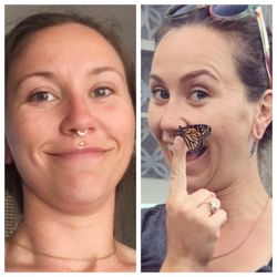 Before & after (about 1.5 wk post tx, not done healing fully yet, they are gonna to be a bit darker). Lookin forward to my 6 wk touch up!